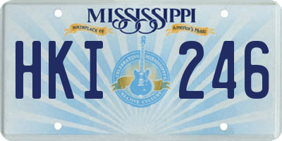 MS license plate HKI246