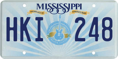 MS license plate HKI248
