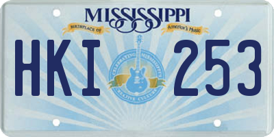 MS license plate HKI253