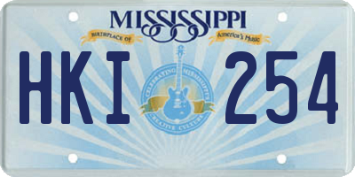 MS license plate HKI254