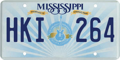 MS license plate HKI264