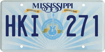 MS license plate HKI271