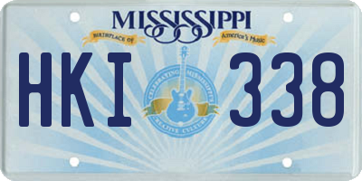 MS license plate HKI338