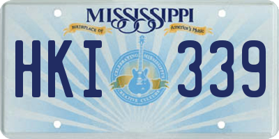 MS license plate HKI339