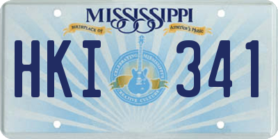 MS license plate HKI341