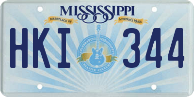 MS license plate HKI344
