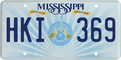 MS license plate HKI369