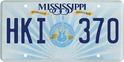 MS license plate HKI370
