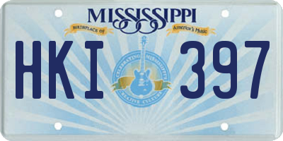 MS license plate HKI397