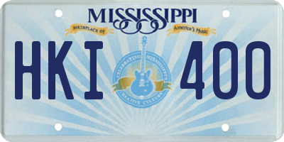 MS license plate HKI400
