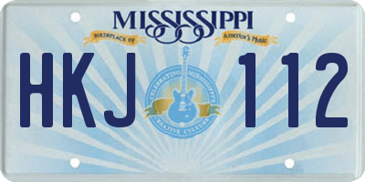 MS license plate HKJ112