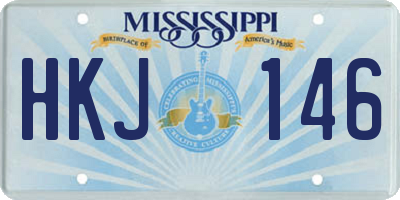 MS license plate HKJ146