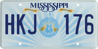 MS license plate HKJ176