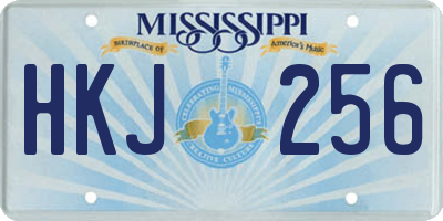 MS license plate HKJ256
