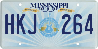 MS license plate HKJ264