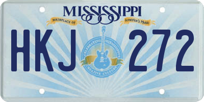 MS license plate HKJ272