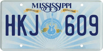 MS license plate HKJ609