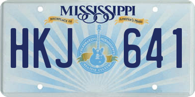 MS license plate HKJ641
