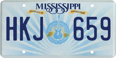 MS license plate HKJ659