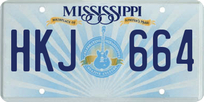 MS license plate HKJ664