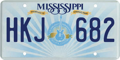 MS license plate HKJ682