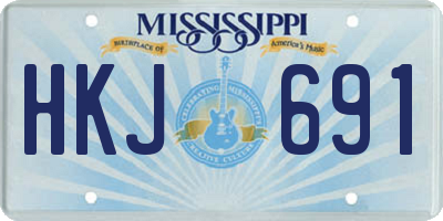 MS license plate HKJ691