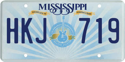 MS license plate HKJ719