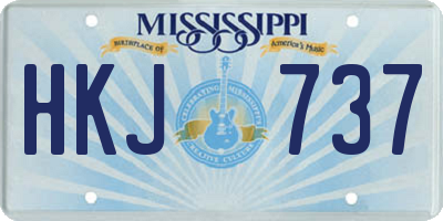 MS license plate HKJ737
