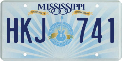 MS license plate HKJ741