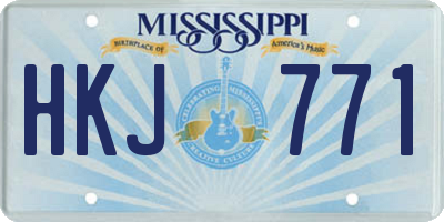 MS license plate HKJ771