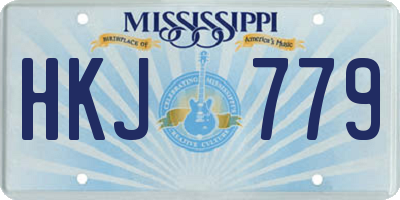 MS license plate HKJ779