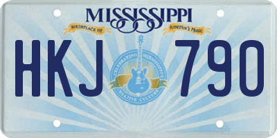 MS license plate HKJ790