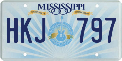 MS license plate HKJ797