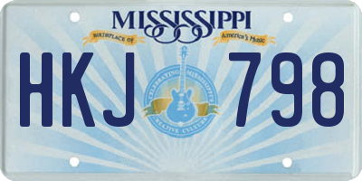 MS license plate HKJ798