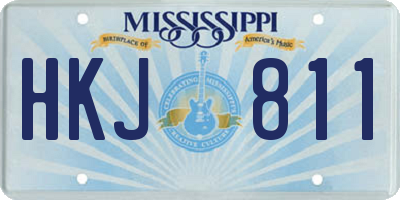 MS license plate HKJ811