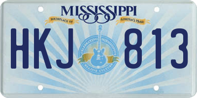 MS license plate HKJ813