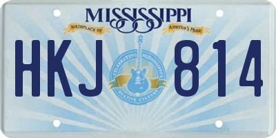 MS license plate HKJ814