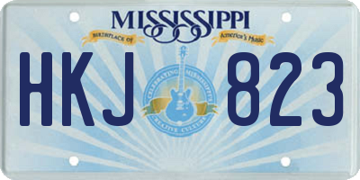 MS license plate HKJ823