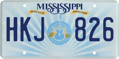 MS license plate HKJ826