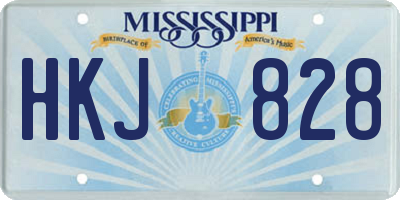 MS license plate HKJ828