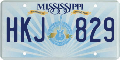 MS license plate HKJ829