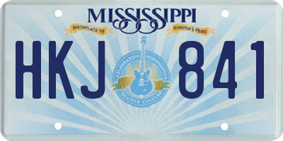 MS license plate HKJ841