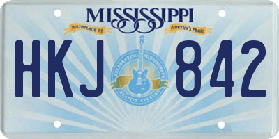 MS license plate HKJ842