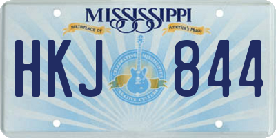 MS license plate HKJ844