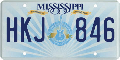 MS license plate HKJ846