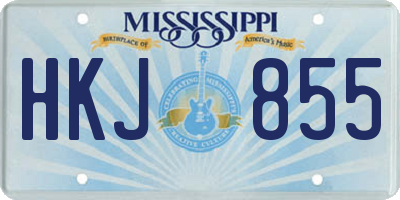 MS license plate HKJ855