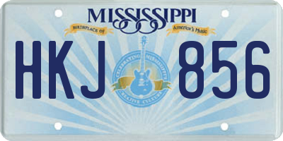 MS license plate HKJ856