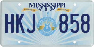 MS license plate HKJ858