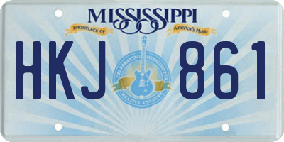 MS license plate HKJ861
