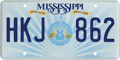 MS license plate HKJ862